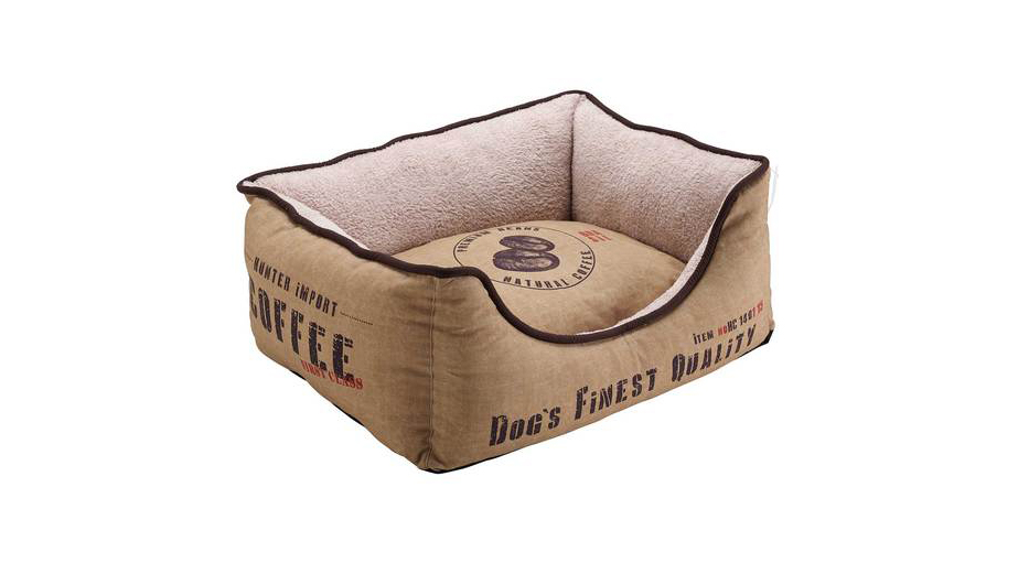 Brasilia sofa dog bed that looks like coffee sacks by Hunter