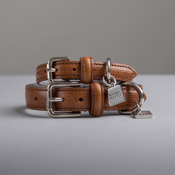 Maison Le Lou Gerard Tan leather collar / best christmas presents for english cocker spaniels gift guide / perfect cocker spaniel blog (C) Natalia Ashton